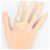 Autre Marque Platin-Bandring mit Diamant - Ansicht 7