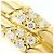 Autre Marque Anello fede in oro giallo 18K e diamanti D'oro - vista 2