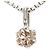 Autre Marque Collana in oro bianco 18K con diamante brown D'oro