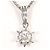 Autre Marque Platinhalskette mit Diamantanhänger