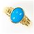 Autre Marque Ring aus 18K Gelbgold mit Türkisstein Golden
