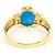 Autre Marque Ring aus 18K Gelbgold mit Türkisstein Golden - Ansicht 4