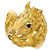 Autre Marque Ringband aus 18K Gelbgold mit Naturstein Golden