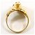 Autre Marque Ringband aus 18K Gelbgold mit Naturstein Golden - Ansicht 2