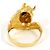 Autre Marque Ringband aus 18K Gelbgold mit Naturstein Golden - Ansicht 3