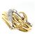 Autre Marque Ehering aus 18K Gelbgold und Platin mit Diamant Golden