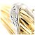 Autre Marque Ehering aus 18K Gelbgold und Platin mit Diamant Golden - Ansicht 2
