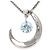 Autre Marque Collana in oro bianco 18K con diamante blu trattato D'oro