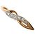 Autre Marque Ehering aus 14K Weiß- und Roségold mit Diamant Golden