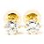 Autre Marque Orecchini a lobo in oro giallo 18K e diamanti D'oro - vista 2