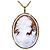 Autre Marque Collana in oro giallo 18K con cammeo in conchiglia D'oro