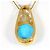 Autre Marque Collana in oro giallo 18K con turchese e diamante D'oro - vista 3