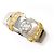 Autre Marque Ehering aus 18K Gelbgold und Platin mit Diamant Golden