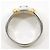 Autre Marque Ehering aus 18K Gelbgold und Platin mit Diamant Golden - Ansicht 3