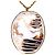 Autre Marque Collar de oro amarillo 18K con diseño de camafeo de concha Dorado