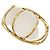Autre Marque Anello a fascia in oro giallo 18K con quarzo D'oro