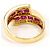 Autre Marque Anello a fascia elegante in oro giallo 18K con rubino e diamante D'oro - vista 4