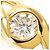 Autre Marque Ehering aus 18K Platin und Gelbgold mit Diamant Golden - Ansicht 2
