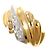 Autre Marque Anello fede in platino PT900 e oro giallo 18K con diamanti D'oro