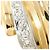 Autre Marque Anello fede in platino PT900 e oro giallo 18K con diamanti D'oro - vista 2