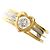 Autre Marque Anello fede in oro giallo 18K e platino con diamante D'oro