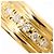 Autre Marque Ringband aus 18K Gelbgold mit Diamant Golden - Ansicht 2