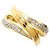 Autre Marque Ehering aus 18K Gelbgold und Platin mit Diamant Golden
