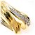 Autre Marque Ehering aus 18K Gelbgold und Platin mit Diamant Golden - Ansicht 2