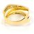 Autre Marque Ehering aus 18K Gelbgold und Platin mit Diamant Golden - Ansicht 4