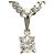 Autre Marque Platinhalskette mit Diamant