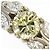 Autre Marque Platin 900 Bandring mit gelbem Diamanten - Ansicht 2
