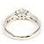 Autre Marque Platin 900 Bandring mit gelbem Diamanten - Ansicht 4