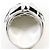 Autre Marque Anello a fascia in oro bianco 18K e onice con diamanti Nero D'oro - vista 3