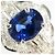 Autre Marque Platin-Bandring mit Saphir und Diamant - Ansicht 2