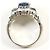 Autre Marque Platin-Bandring mit Saphir und Diamant - Ansicht 3