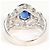 Autre Marque Platin-Bandring mit Saphir und Diamant - Ansicht 4