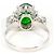 Autre Marque Platinbandring mit Diamant und Jade - Ansicht 4