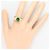 Autre Marque Platinbandring mit Diamant und Jade - Ansicht 7