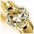 Autre Marque Ringband aus 18K Gelbgold mit Diamant Golden - Ansicht 2
