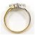 Autre Marque Ehering aus 18K Gelbgold und Platin mit Diamant Golden - Ansicht 3