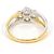 Autre Marque Ehering aus 18K Gelbgold und Platin mit Diamant Golden - Ansicht 4