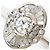 Autre Marque Platin-Ring mit Diamant - Ansicht 2
