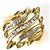 Autre Marque Ehering aus Platin und 18K Gelbgold mit Diamant Golden