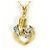 Autre Marque Collana in oro giallo 18K e platino con diamante D'oro