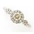 Autre Marque PT900 Platin-Bandring mit braunen Diamanten