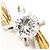 Autre Marque Ehering aus Platin und Gelbgold mit Diamant Golden - Ansicht 2