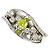 Autre Marque PT950 Platinbandring mit gelbem Diamanten