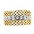Autre Marque Anello fede in oro giallo 18K e platino con diamanti D'oro