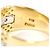 Autre Marque Anello fede in oro giallo 18K e platino con diamanti D'oro - vista 5