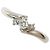 Autre Marque PT900 Platin-Bandring mit Diamant